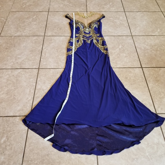 CLAUDINE PROM FORMAL DRESS MERMAID DRESS SIZE 4 - Picture 4 of 8